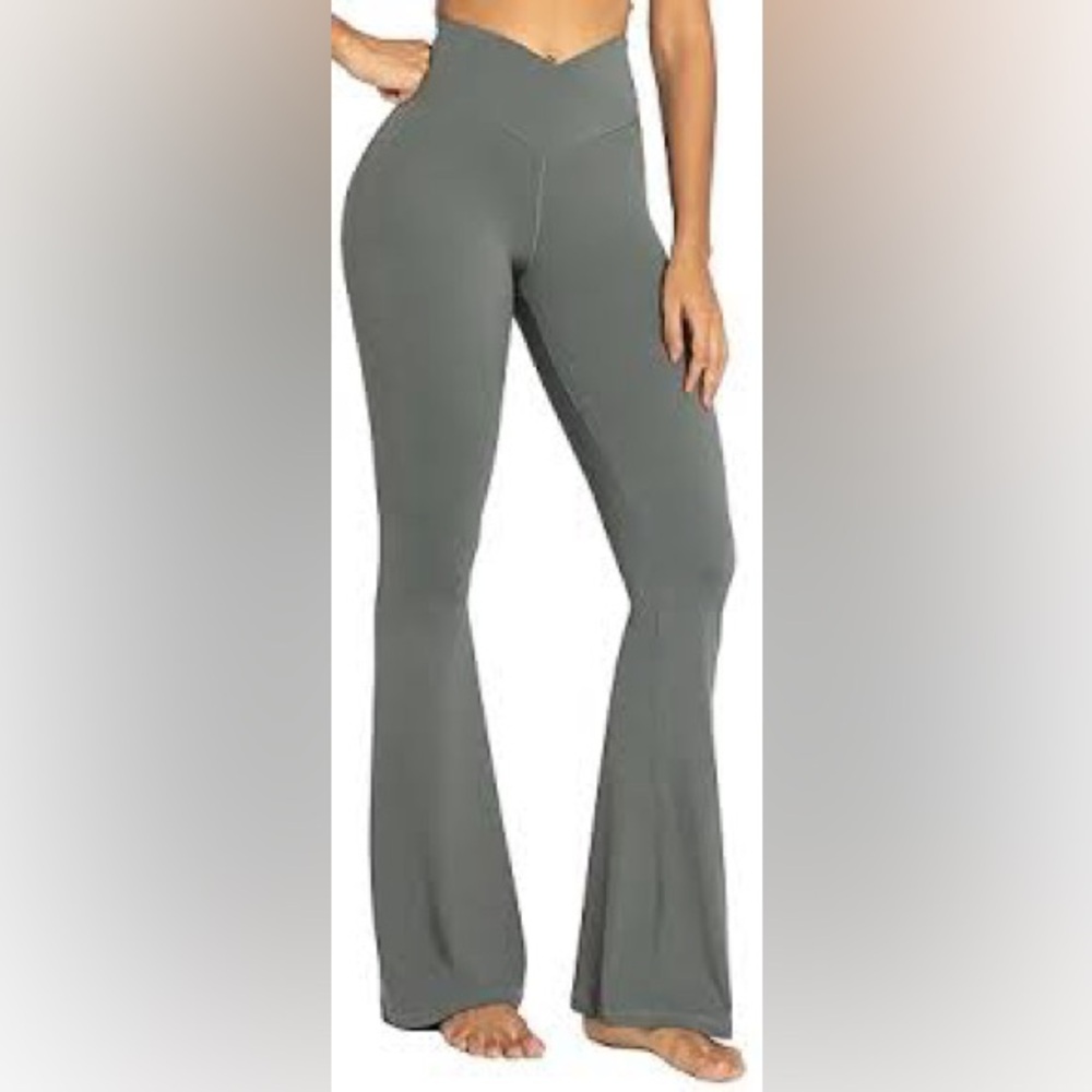 Women's Boot Cut Flare Pants - Gray